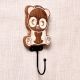 Brown Wooden Panda Coat Hooks